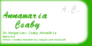 annamaria csaby business card