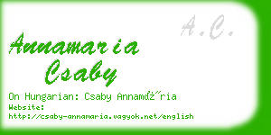 annamaria csaby business card
